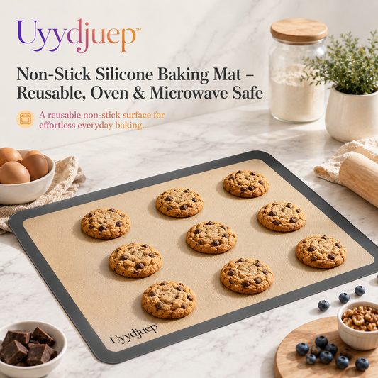 Uyydjuep™ Non-Stick Silicone Baking Mat – Reusable, Oven & Microwave Safe Baking Sheet Liner